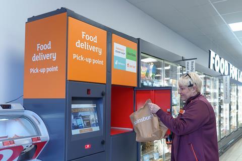 sainsburys local convenience food delivery pick up point kiosk